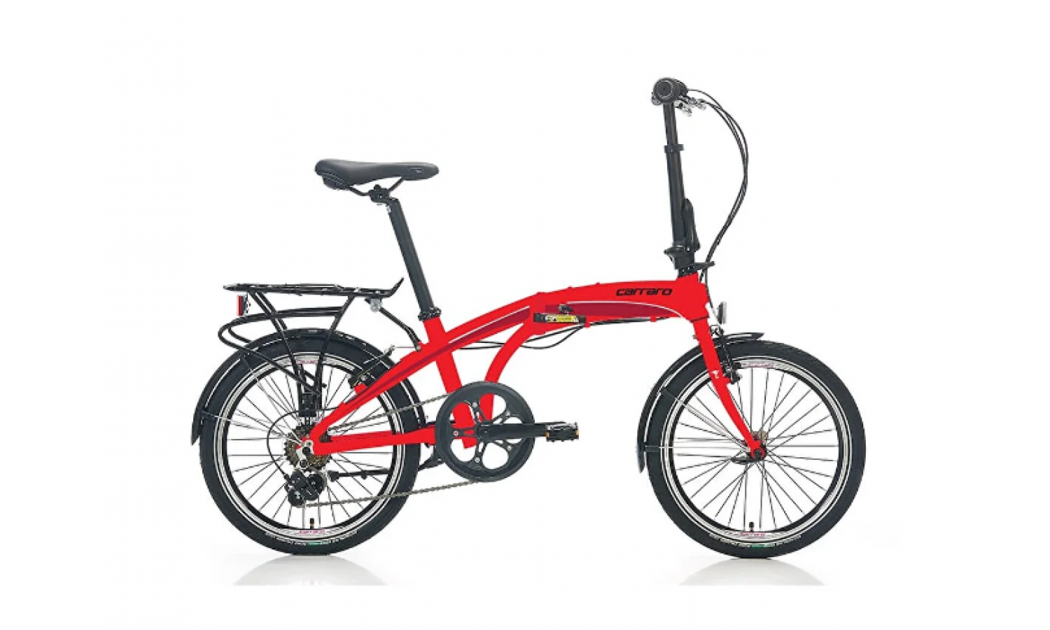 Carraro Flexi 106 20 Jant V Fren Katlanır Bisiklet (Kırmızı Siyah Beyaz)
