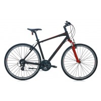 Carraro Sportive 224 28 Jant V-Fren Şehir Bisikleti (Mat Siyah Kırmızı Antrasit)