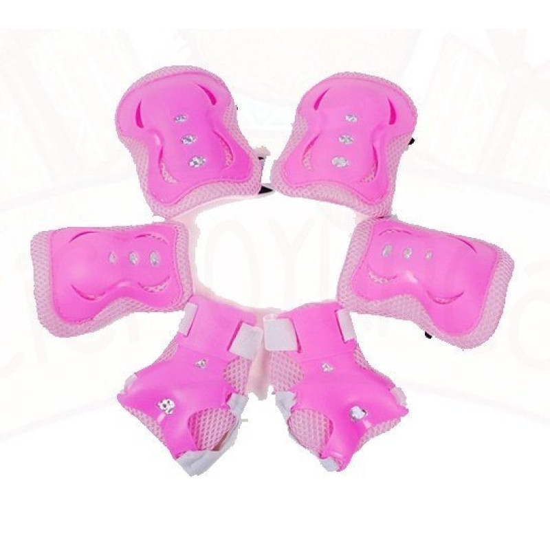 Dizlik Dirseklik Bileklik Seti Çocuk Pembe