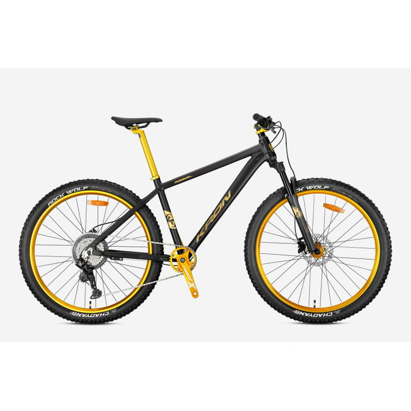 Kron Rebel 27.5 Jant Dağ Bisikleti (Mat Siyah-Sarı...