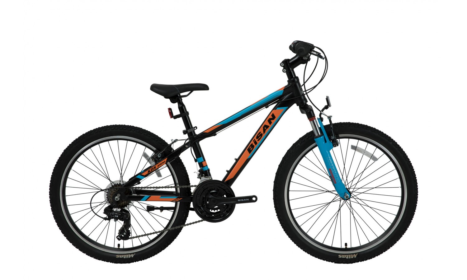 Bisan Kdx 2900 24 Jant V Fren Çocuk Bisikleti (Siyah-Turuncu Mavi)