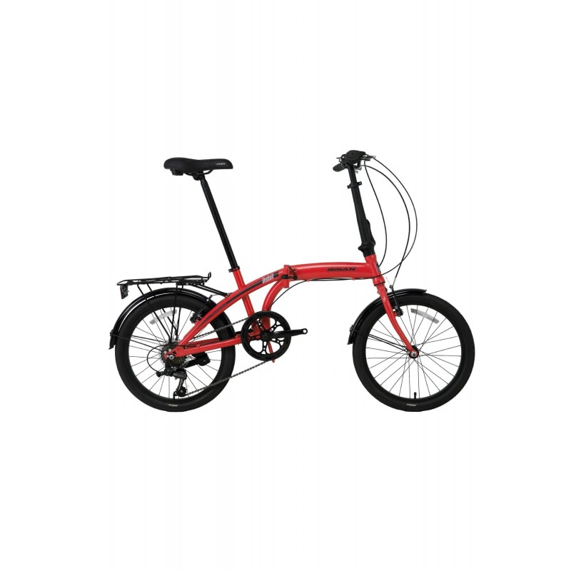 Bisan Twin-S 20 jant V-Fren Katlanır Bisiklet (Kırmızı-Siyah)