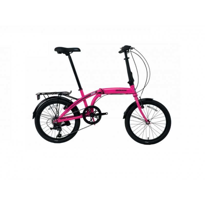 Bisan Twin-S 20 V Katlanır Bisiklet (Pembe-Siyah)