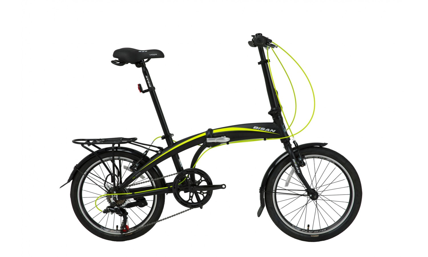 Bisan FX 3500 20 V Katlanır Bisiklet Tourney (Siyah-Sarı)