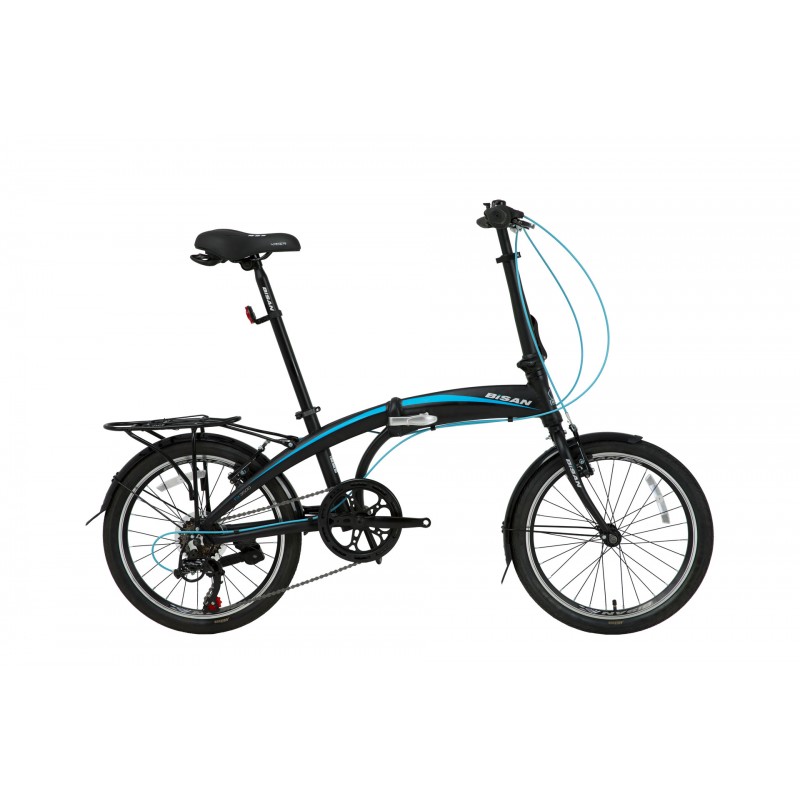 Bisan FX 3500 20 V Katlanır Bisiklet Tourney (Siyah-Mavi)