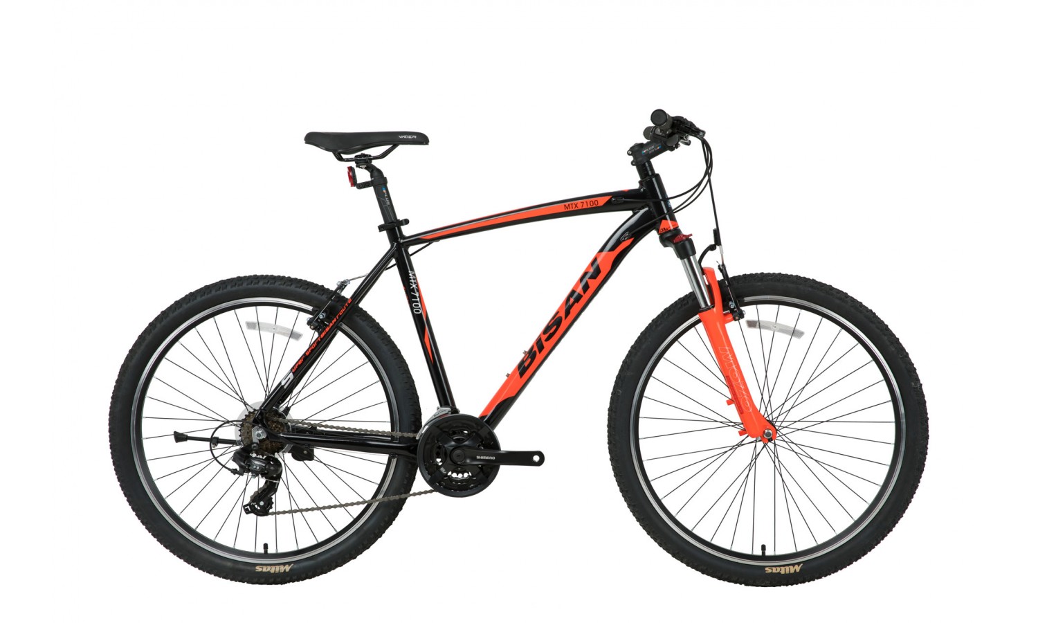 Bisan Mtx 7100 26 V Dağ Bisikleti (Siyah-Kırmızı)