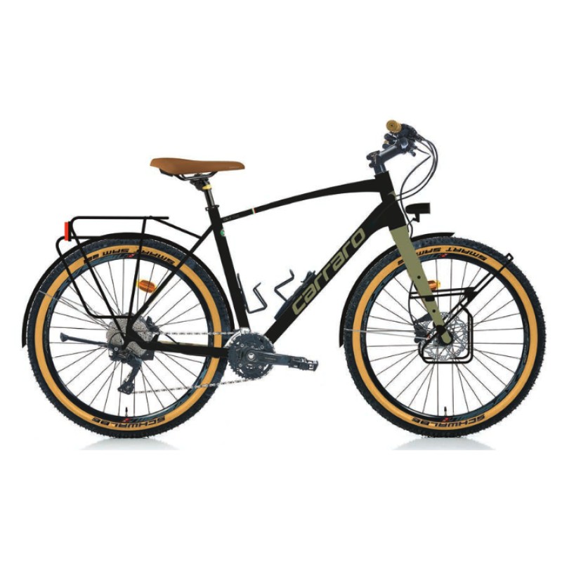 Carraro Cr-T Trail 28 Jant Hd Tur Bisikleti (Mat Siyah Yeşil Kamuflaj)