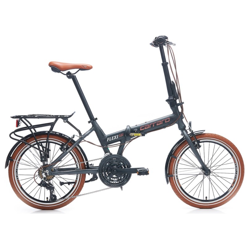 Carraro Flexi 121 20 Jant V Fren Katlanır Bisiklet (Mat Antrasit-Gri-Bakır)