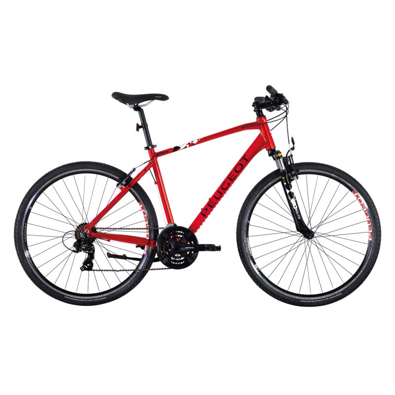 Peugeot T17Fs 28 Jant V-Fren Trekking Bisiklet (Siyah-Kırmızı)