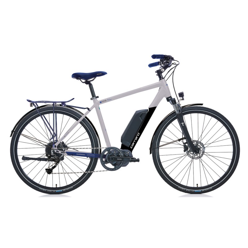 Carraro E-Time Mars 28 Jant Hd Elektrikli Bisiklet (Mat Gümüş Siyah Mavi)