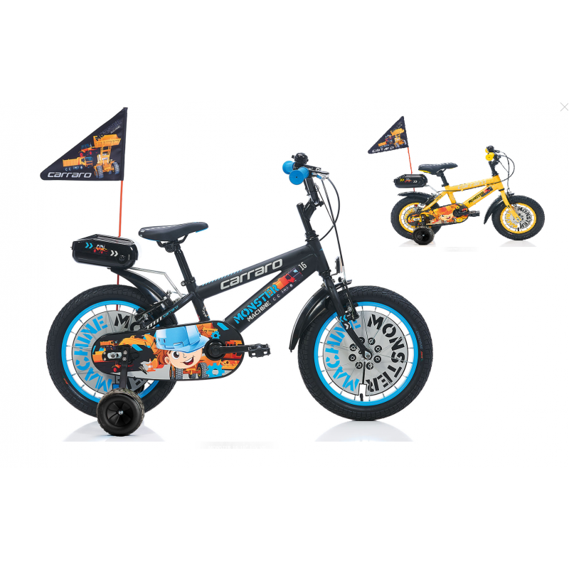 Carraro Monster 16 Jant Çocuk Bisikleti (Sarı Gr...