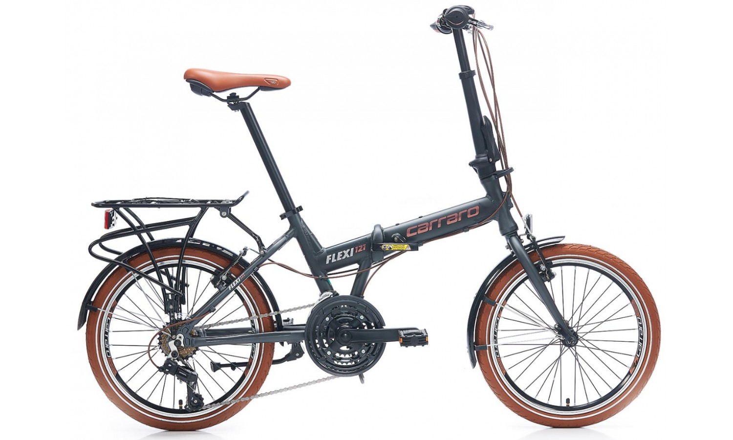 Carraro Flexi 121 20 V Katlanır Bisiklet (Mat Haki Siyah Bakır)