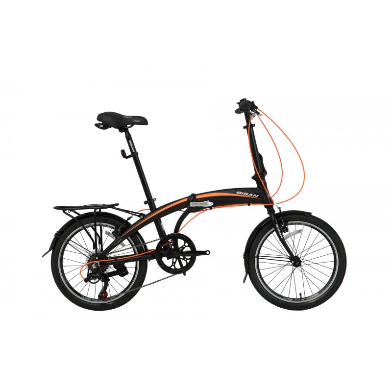 Bisan FX 3500 20 V Katlanır Bisiklet Tourney (Siyah-Turuncu)
