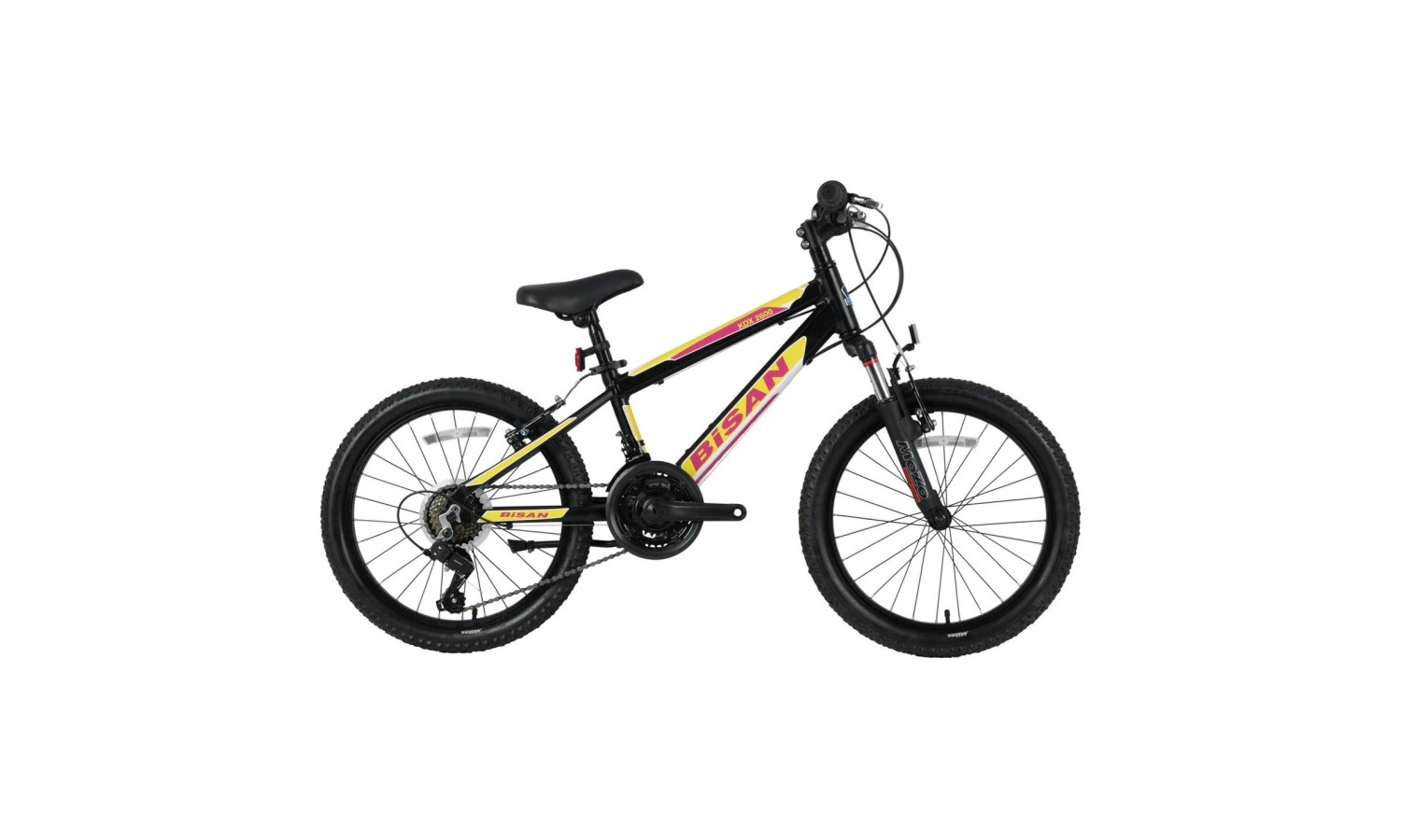 Bisan Kdx 2600 Çocuk Bisikleti 20 Jant (Siyah-Sarı-Pembe)