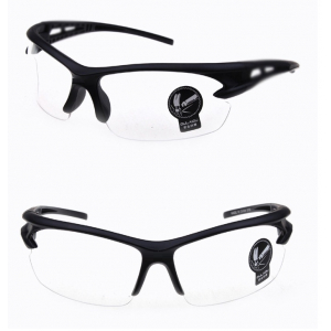 Gözlük UV 400 Siyah Çerçeve Şeffaf Cam