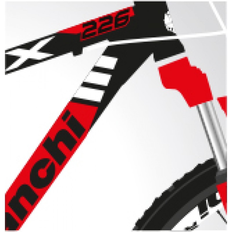 Bianchi Rcx 226 26 Jant V Fren Dağ Bisikleti (Mat Siyah Kırmızı Beyaz)