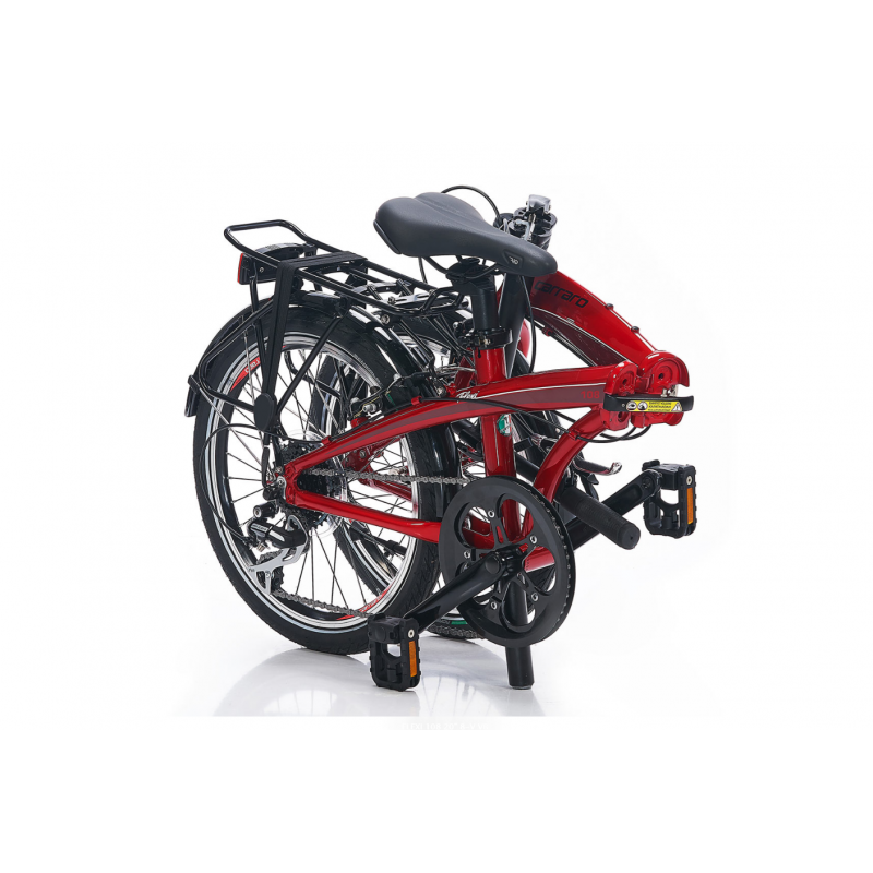 Carraro Flexi 108 20 V Katlanır Bisiklet (Mat Antrasit-Siyah-Kırmızı)