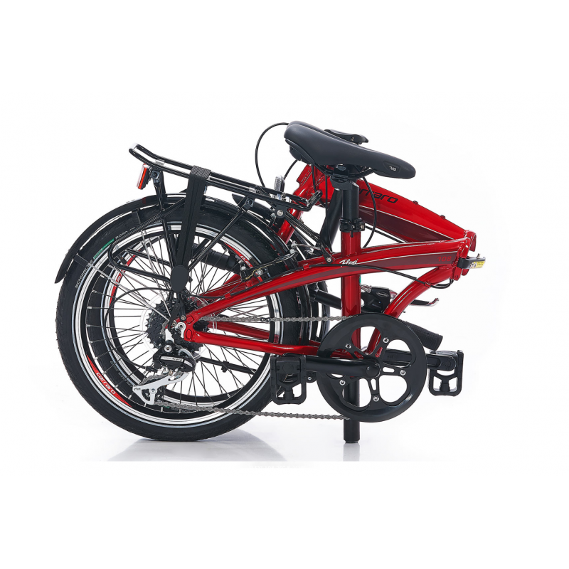 Carraro Flexi 108 20 V Katlanır Bisiklet (Mat Antrasit-Siyah-Kırmızı)