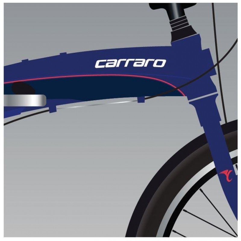 Carraro Flexi 107 20 V Katlanır Bisiklet (Lacivert-Beyaz-Kırmızı)