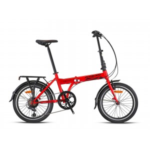 Kron Fold 4.0 20 Jant V Fren Katlanır Bisiklet (Kırmızı Siyah)