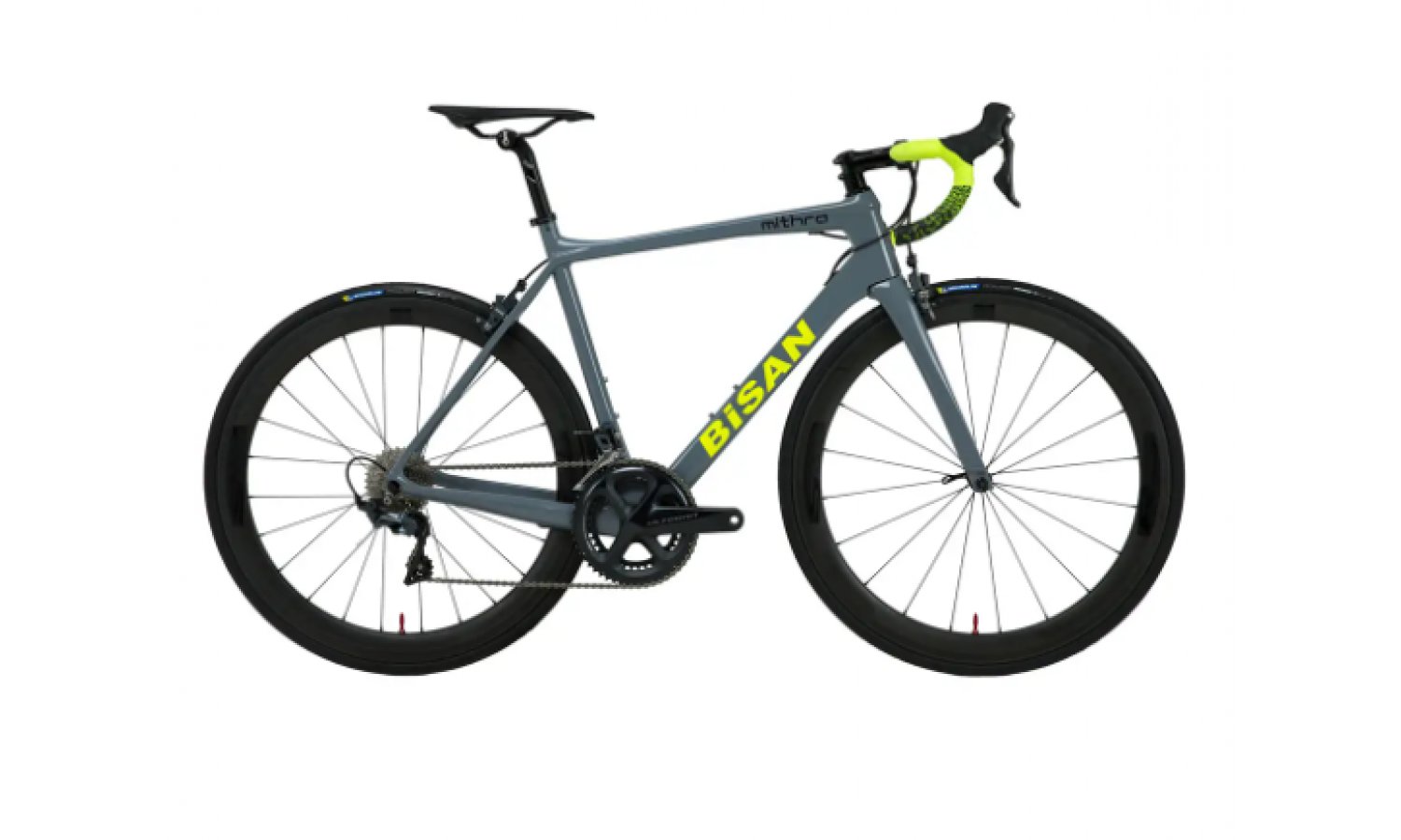 Bisan Mithra Disc Yarış Bisikleti 105 Set (Gri Sarı)