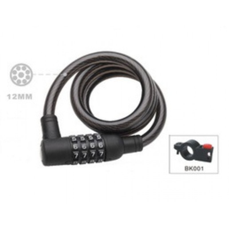 Halat Kilit Şifreli Tonyon 12x1200 mm