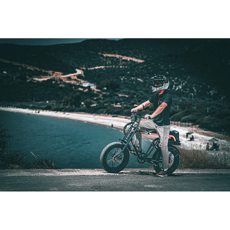 Alba Motobike Elektrikli Bisiklet Siyah Turuncu (16Ah)