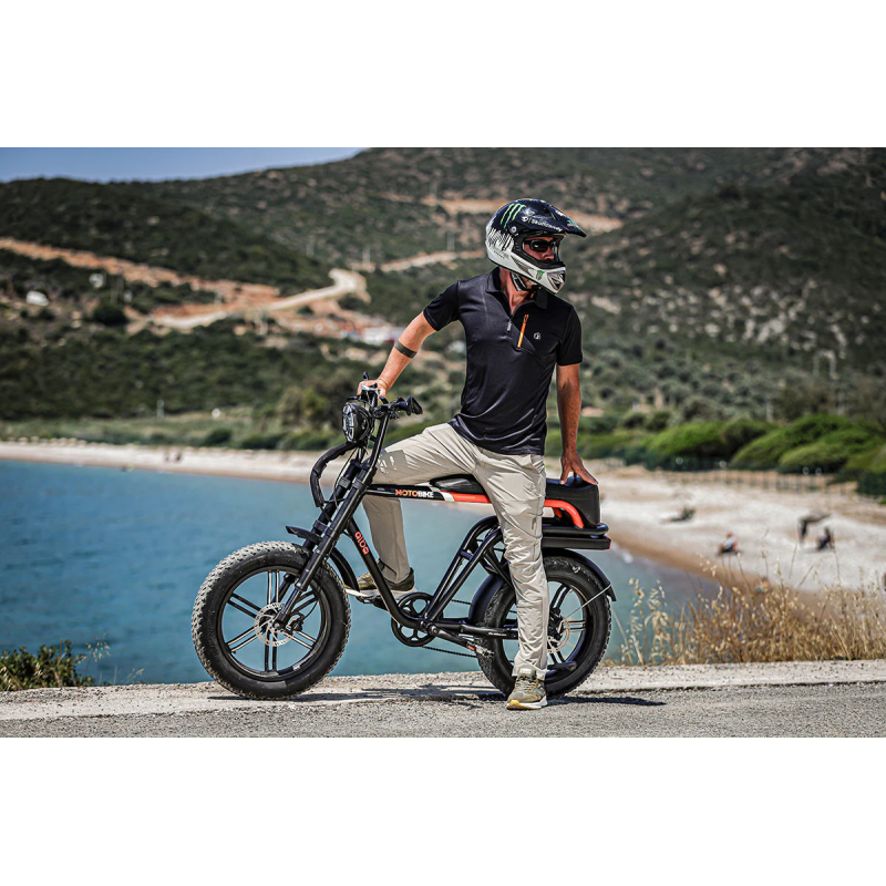 Alba Motobike Elektrikli Bisiklet Siyah Turuncu