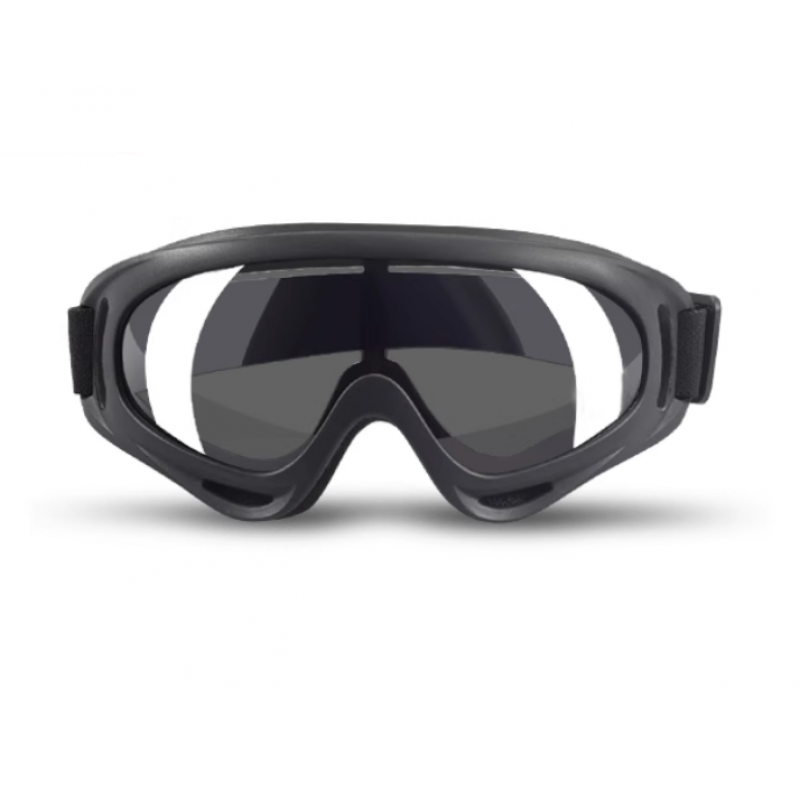 Kayak ve Bisiklet Gözlüğü Siyah Çerçeve Şeffaf Cam