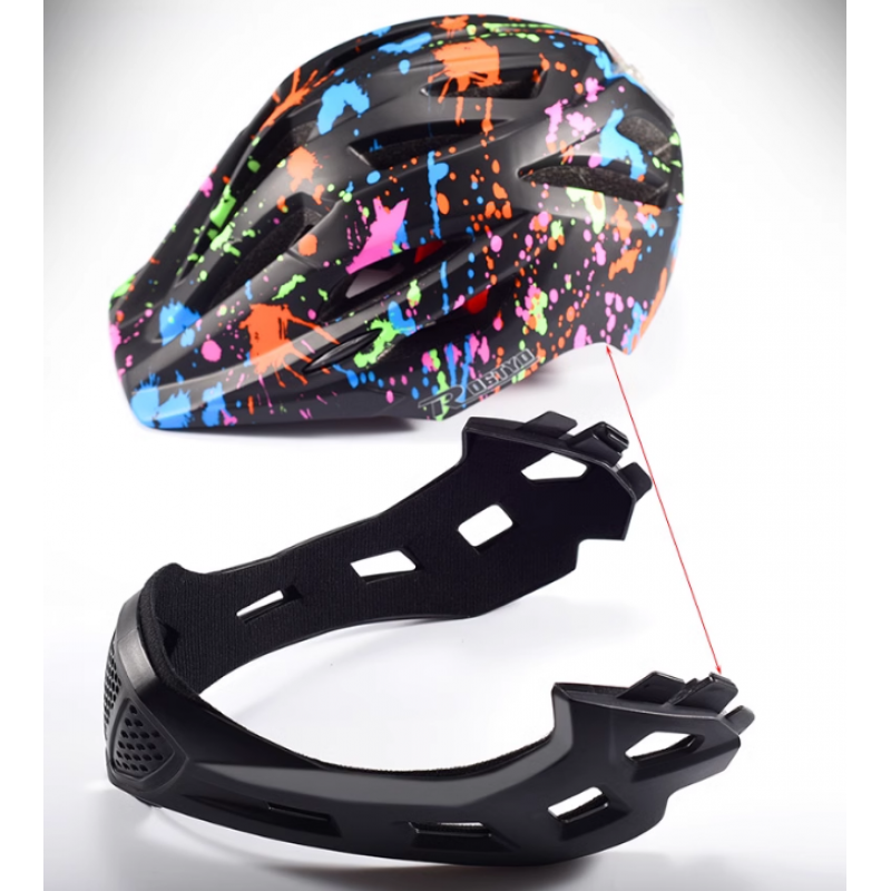 Çocuk Kaskı Fullface Multicolor