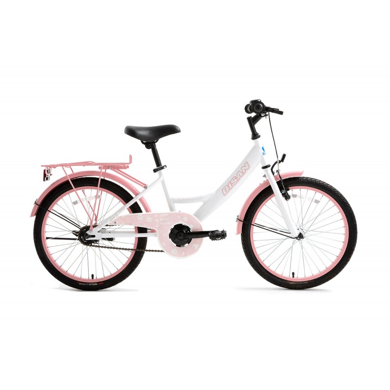 Bisan Kitty 20 Jant Çocuk Bisikleti (Beyaz-Pudra)