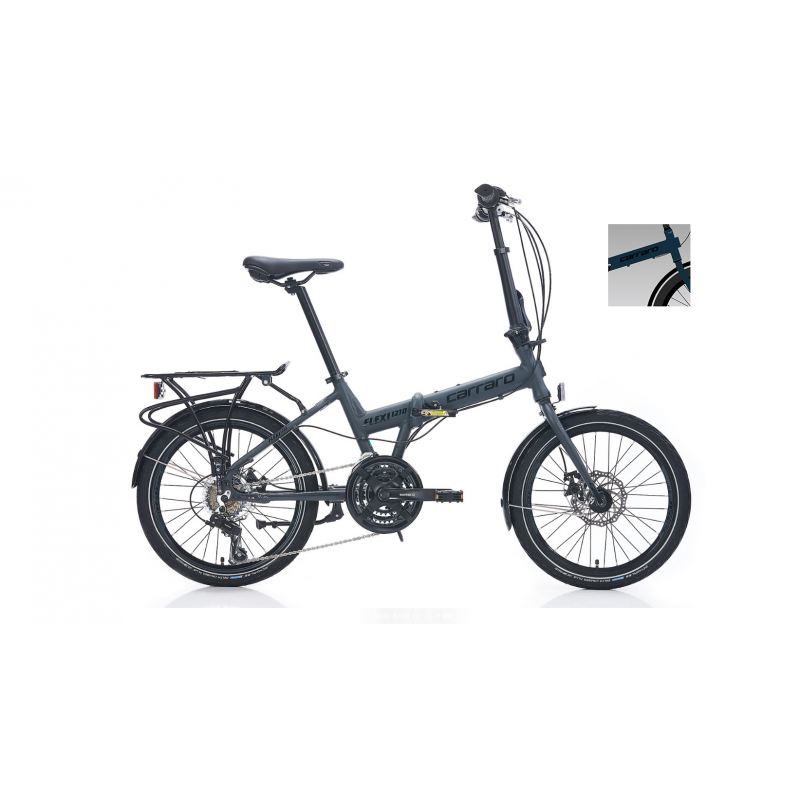Carraro Flexi 121D 20 Md Katlanır Bisiklet (Mat Navy Siyah Kahve)