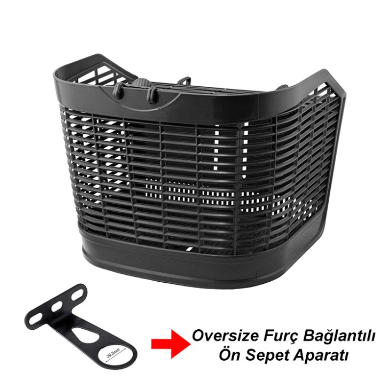 Bisiklet Ön Sepet Plastik Kapaklı Oversize Uyumlu...