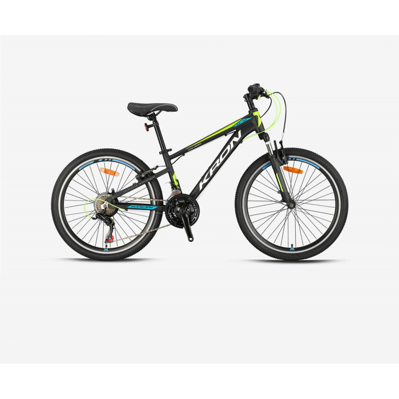 Kron Xc75 24-Jant V-Fren Dağ Bisikleti (Mat Siyah-Turuncu-Mavi)