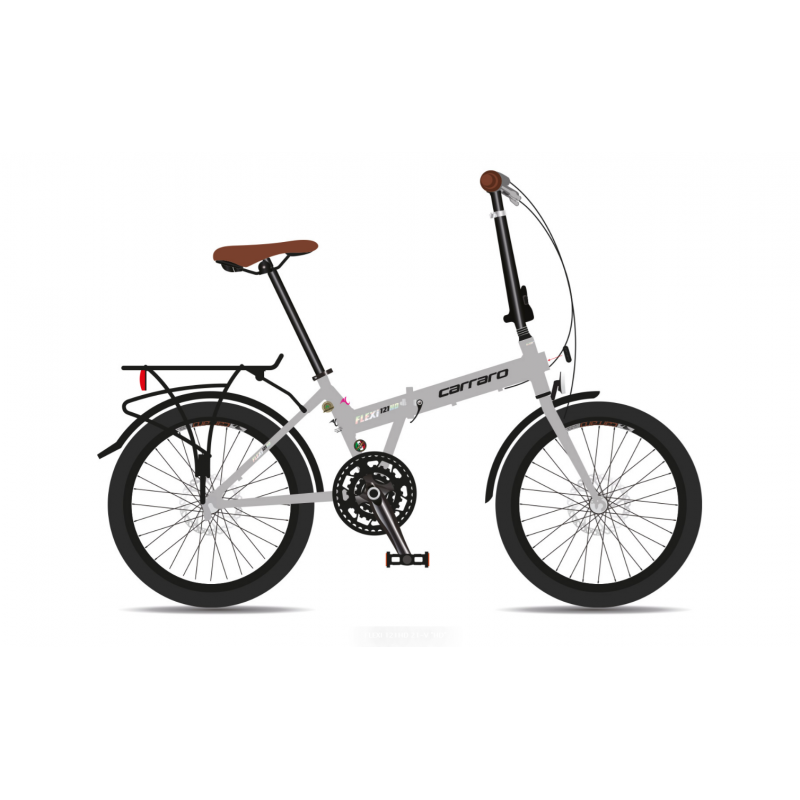 Carraro Flexi 121 HD Katlanır Bisiklet (Mat Gri-Siyah-Kahve)