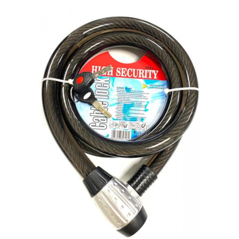 Halat Kilit 25x1200mm Anahtarlı Golden