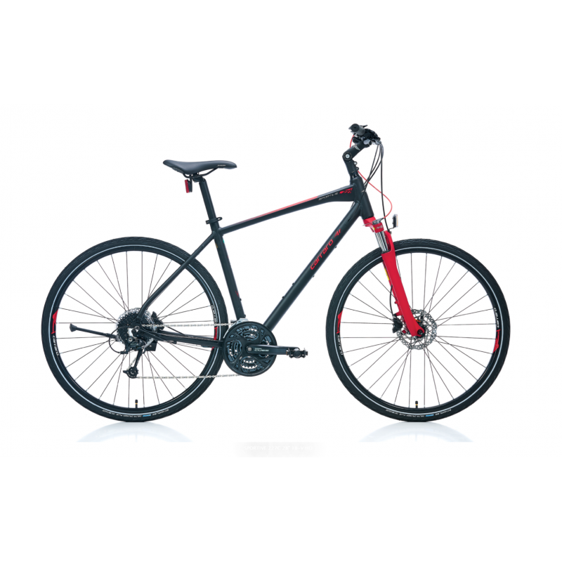 Carraro Sportive 227C 28 Jant Hd Şehir Bisikleti (Mat Siyah Kırmızı Gümüş)