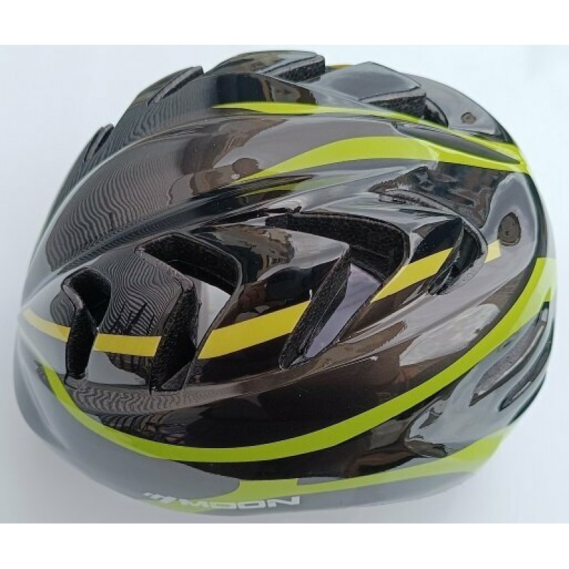 Çocuk Kaskı Siyah Yeşil Moon Mv7