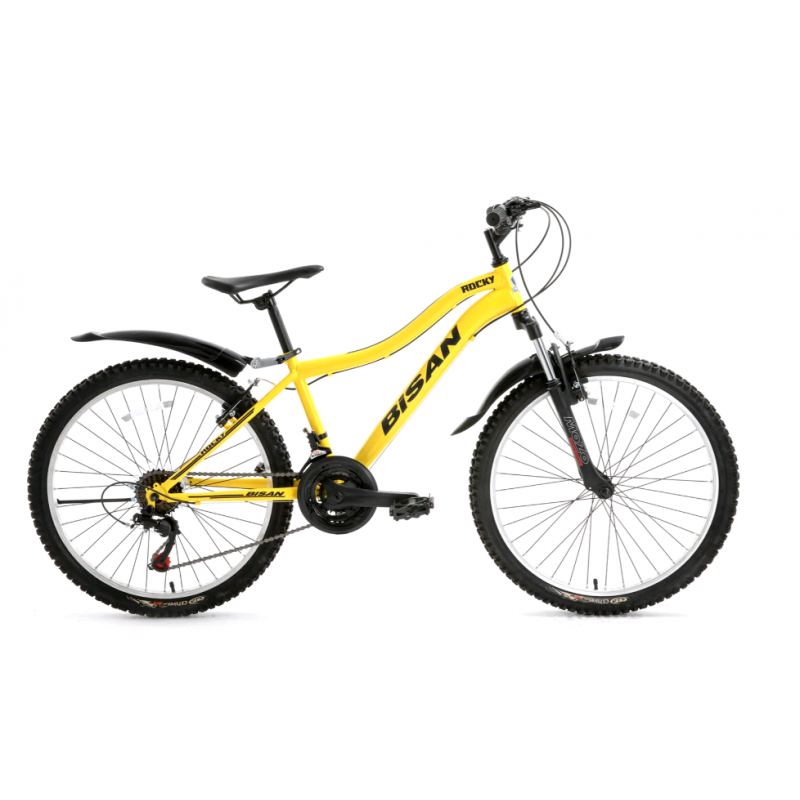 Bisan Rocky 24 Jant V Fren Dağ Bisikleti (Sarı Siy...