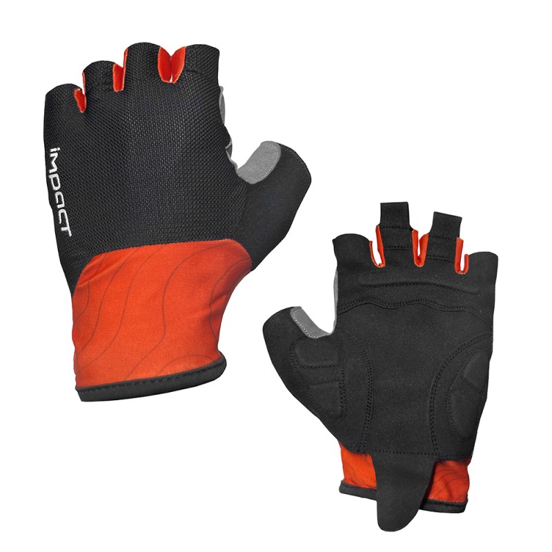 Eldiven Kısa Parmak Jelli İmpact Velor Kırmızı...