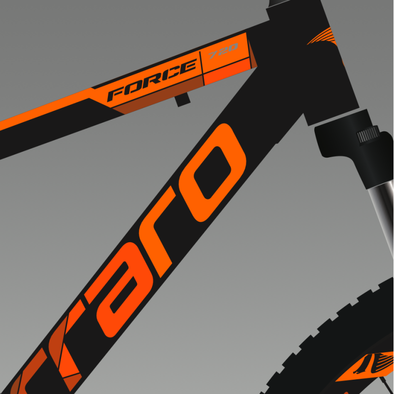 Carraro Force 400 24 Jant V Fren Dağ Bisikleti (Antrasit-Turuncu-Beyaz)