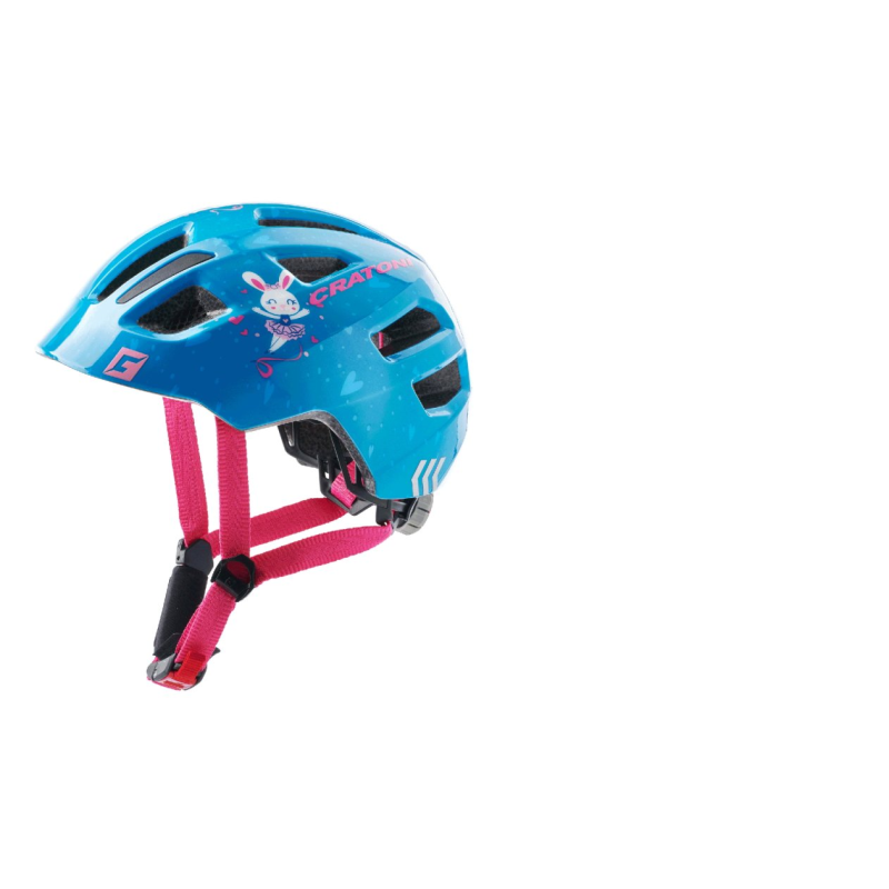 Cratoni Kask Çocuk Maxster (Mavi-Tavşan Desen)