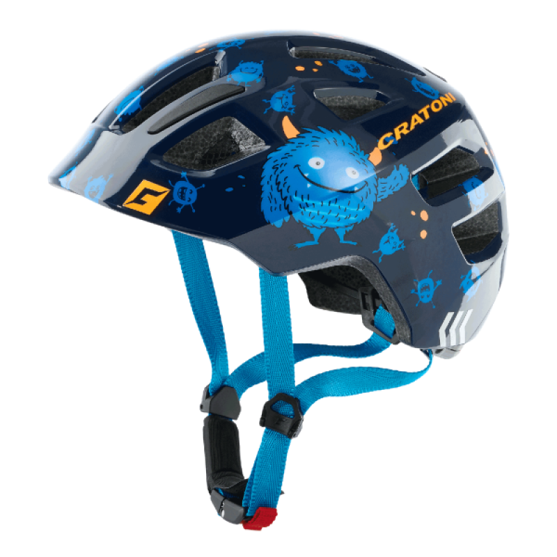 Cratoni Kask Çocuk Maxster (Mavi-Monster Desen)