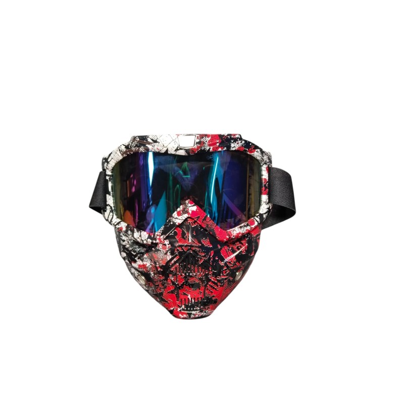 Jet Maske Sway Kırmızı-Beyaz-Siyah