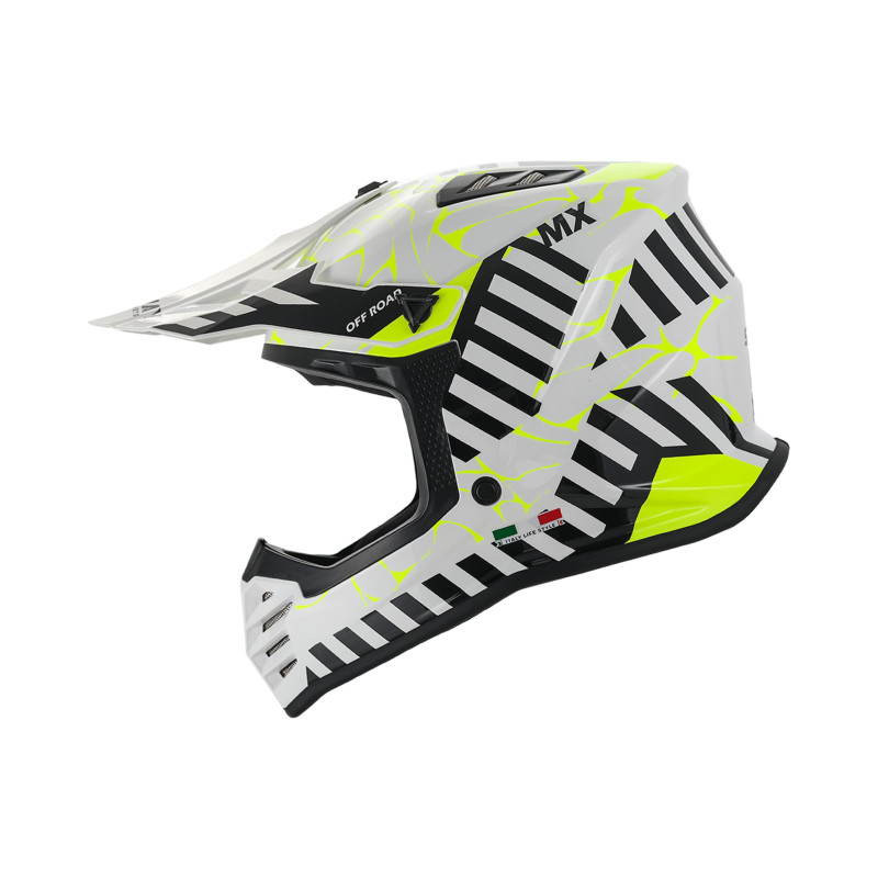 Fullface Kask Sway Sw-618 Alert (Beyaz-Siyah-Sarı...