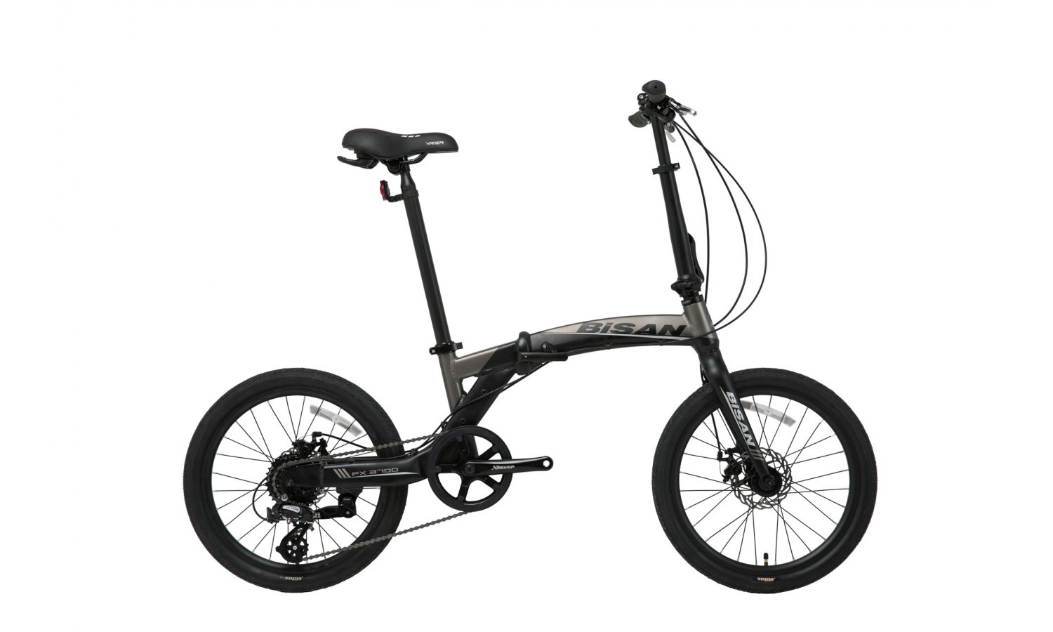 Bisan FX 3700 20 V Katlanır Bisiklet (Siyah-Gri)