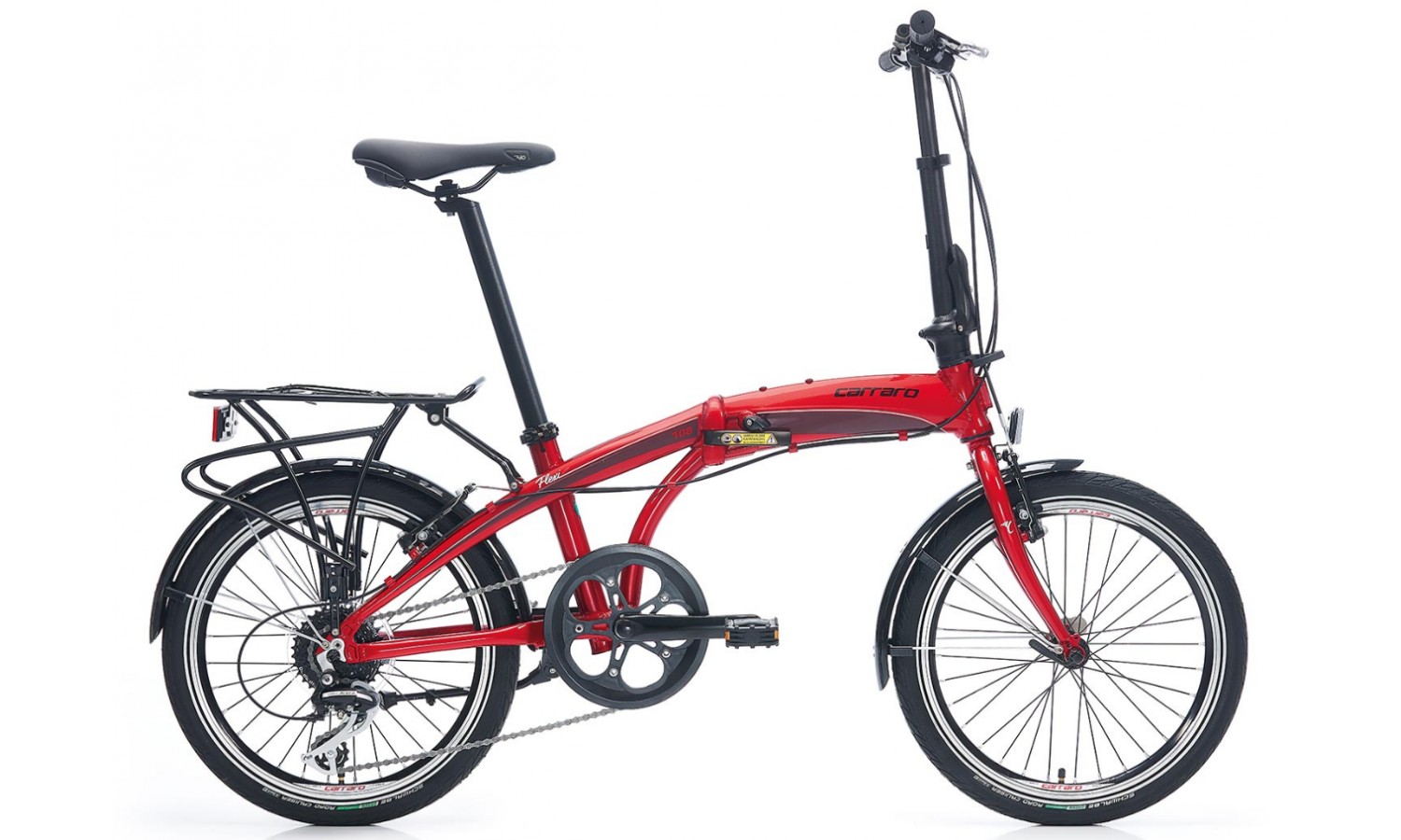 Carraro Flexi 108 20 V Katlanır Bisiklet (Krom Kırmızı Siyah)