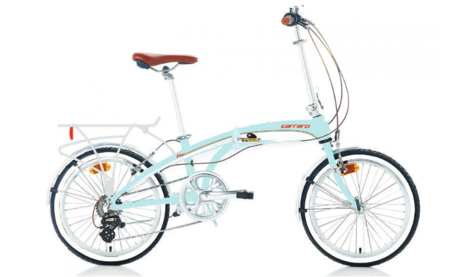 Carraro Flexi Classico 20 V Katlanır Bisiklet (Pastel Yeşil Beyaz)