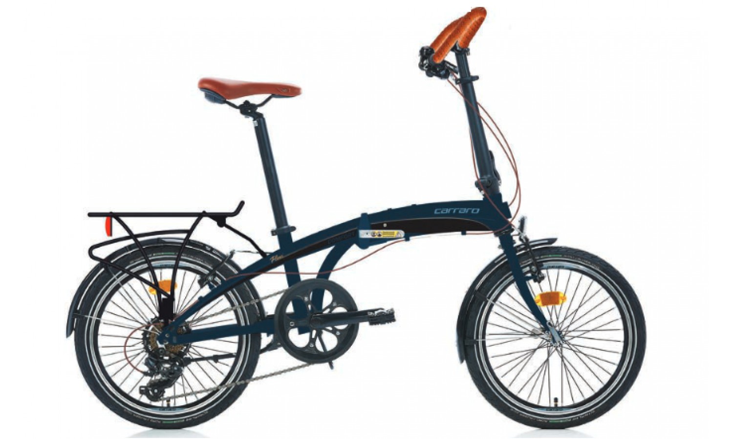 Carraro Flexi Comfort 20 V Katlanır Bisiklet (Mat Navy Mavi Parlak Siyah Bakır)