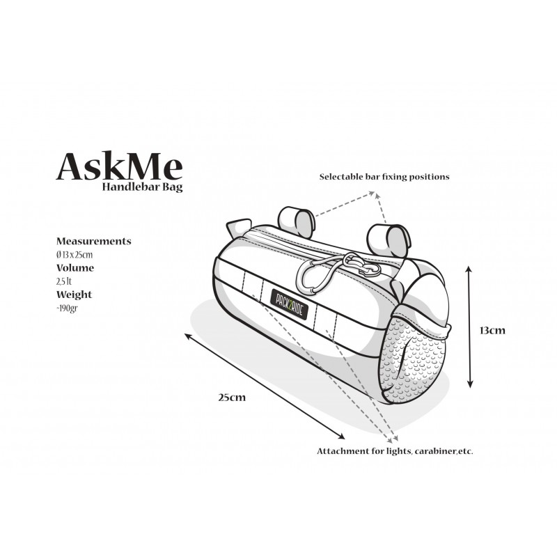 Gidon Çantası Askme Pack2Ride (Siyah)